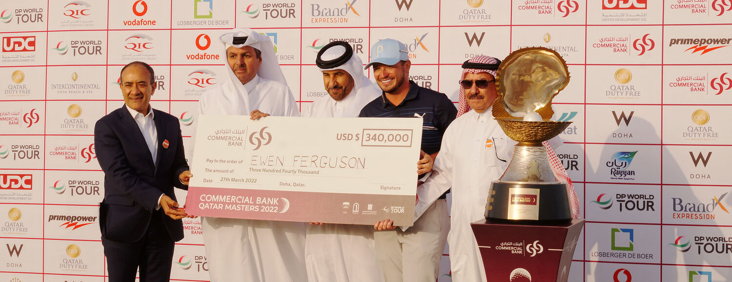 2022 CBQM’s Winner Ewen Ferguson with Qatar Masters Officials